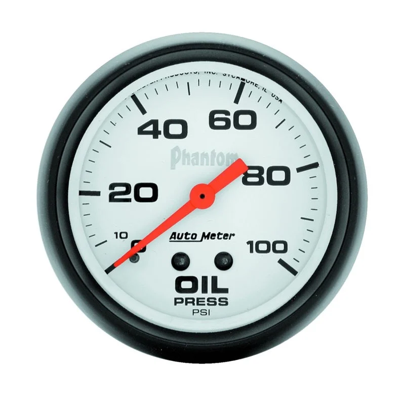 Autometer Phantom 66.7mm 0-100 PSI Mechanical Oil Pressure Gauge