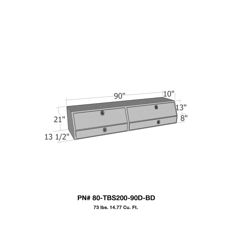 Westin/Brute 90in Aluminum Topsider Drawers