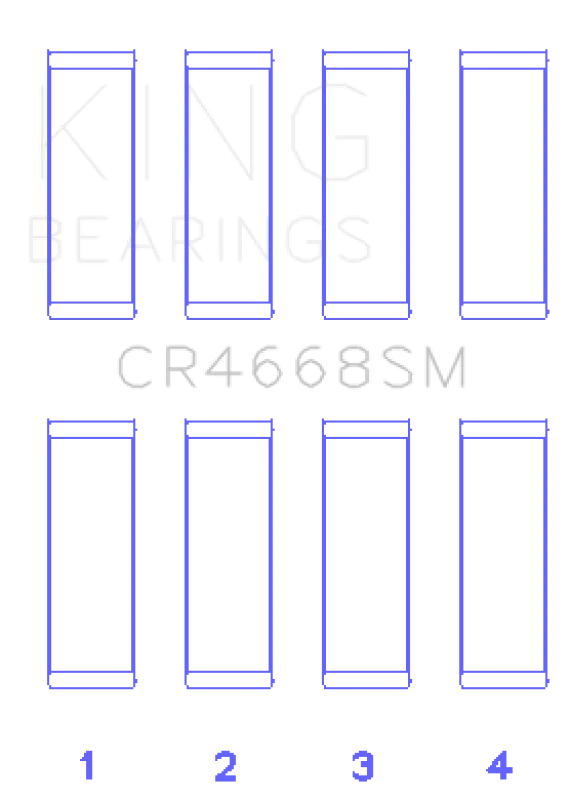 King Engine Bearings Hyundai G4Ke/G4Kc (Size +0.50mm) Connecting Rod Bearing Set