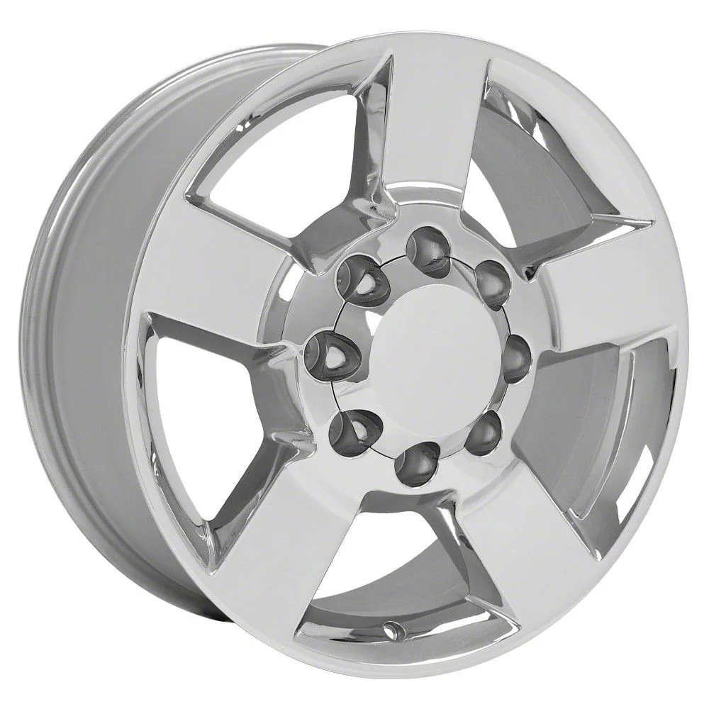 OE 5-Spoke Style Chrome 8-Lug Wheel; 20x8.5; 44mm Offset (11-14 Silverado 3500 HD SRW)
