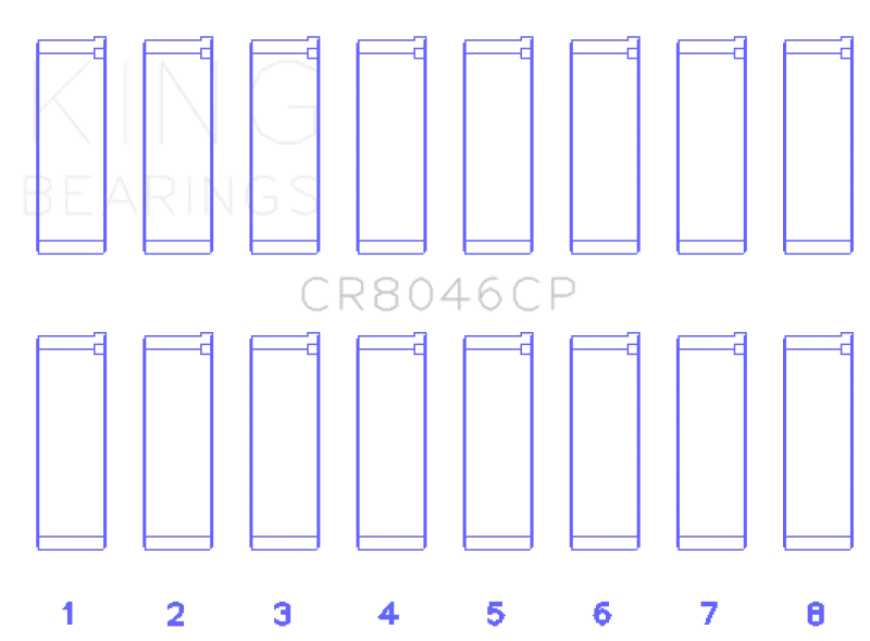 King Engine Bearings Porsche M 48.00/M 48.50 (Size +0.50mm) Connecting Rod Bearing Set