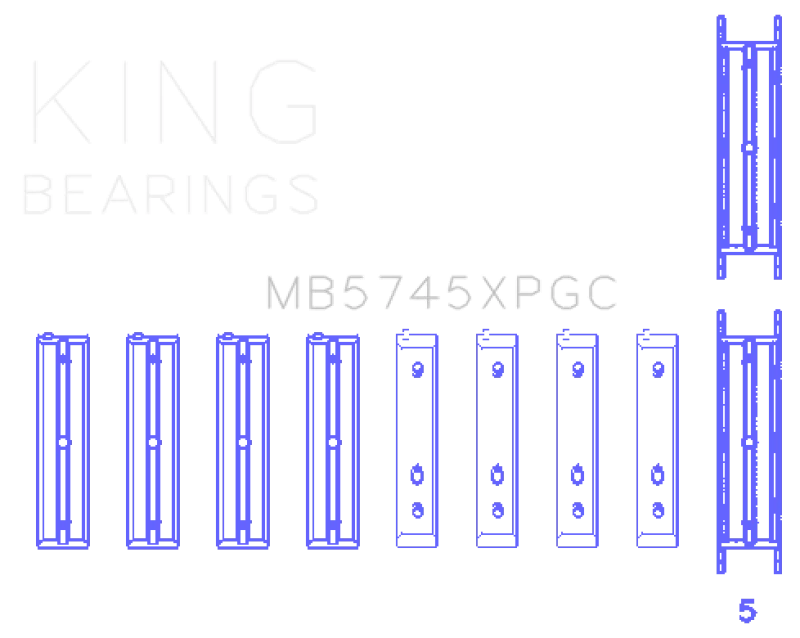 King Subaru FA20/Toyota 4U-GSE (Size .026) pMaxKote Performance Main Bearing Set