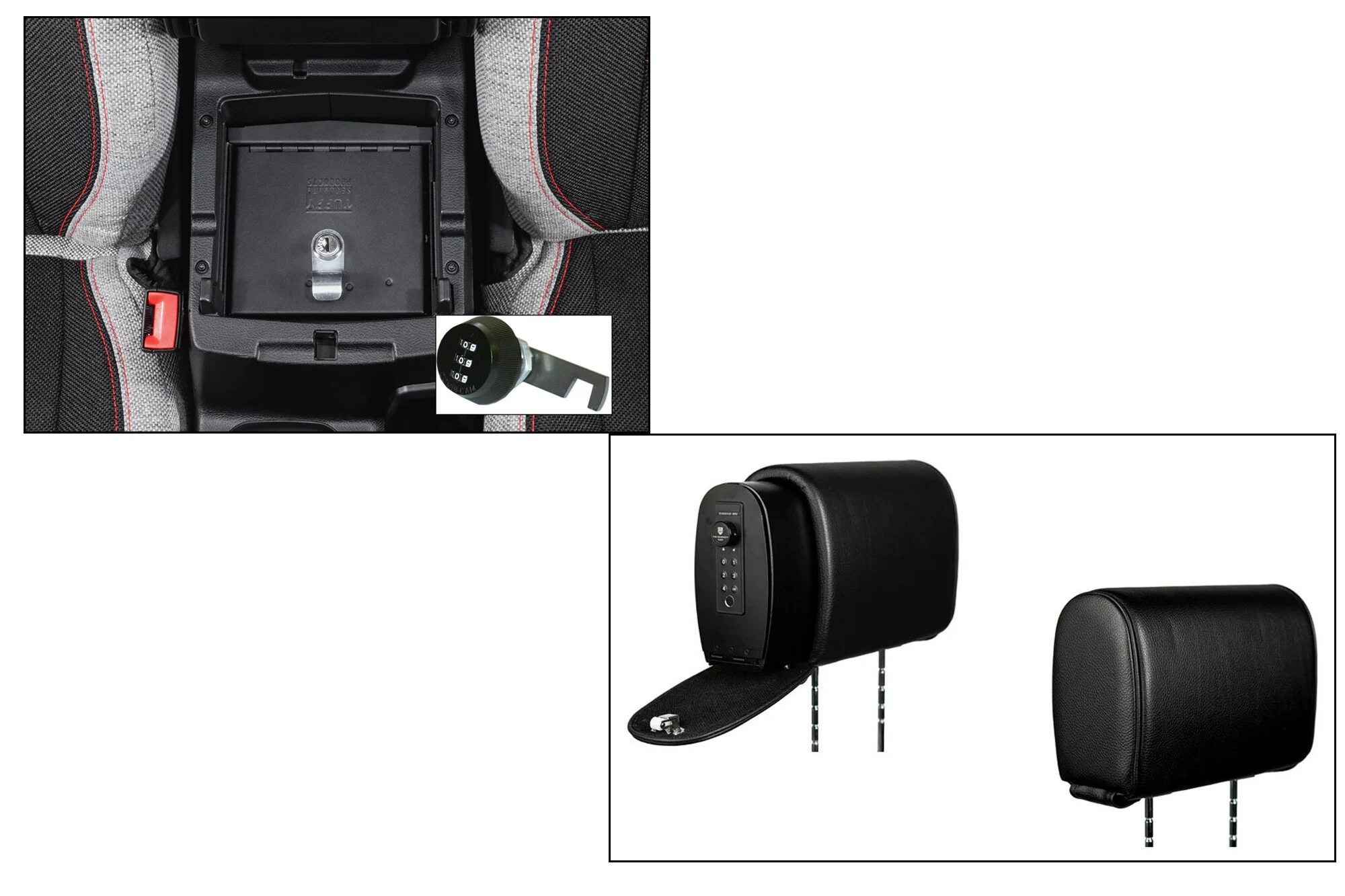 Tuffy  Security Console Insert with Headrest Safe Slide for 18-24 Jeep Wrangler JL & Gladiator JT