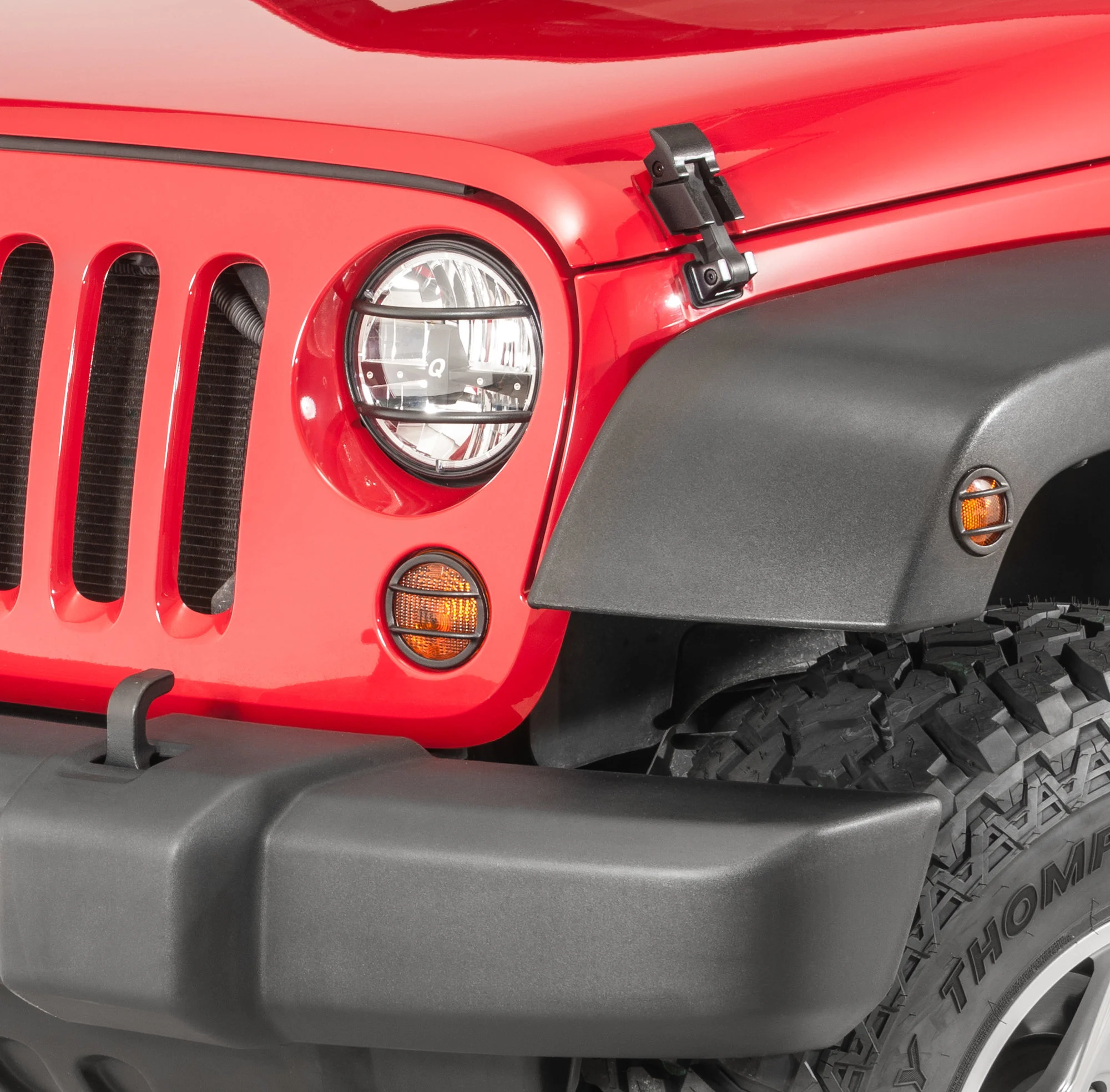Kentrol  Stainless Steel Headlight and Marker Cover Set for 07-18 Jeep Wrangler JK
