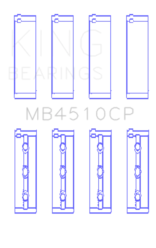 King Engine Bearings Nissan Vq40DE (Size +0.50mm) Main Bearing Set