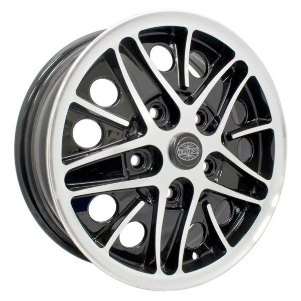 15" X 5-1/2" Vw Bus 5 Lug Black Empi Cosmo Wheel Includes Cap-Valve Stem