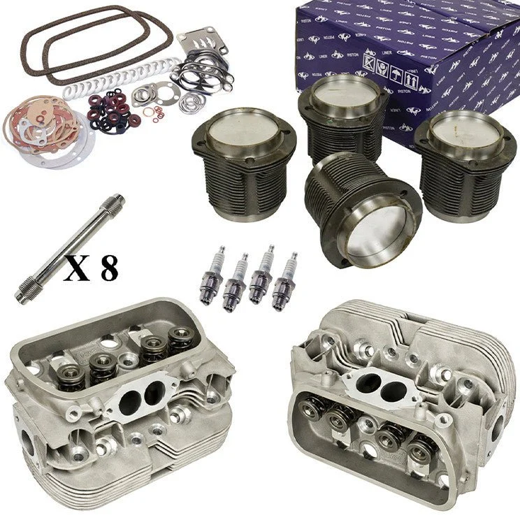 1641cc Air-cooled Vw Bug Engine Rebuild Kit, Top End Heads / Pistons