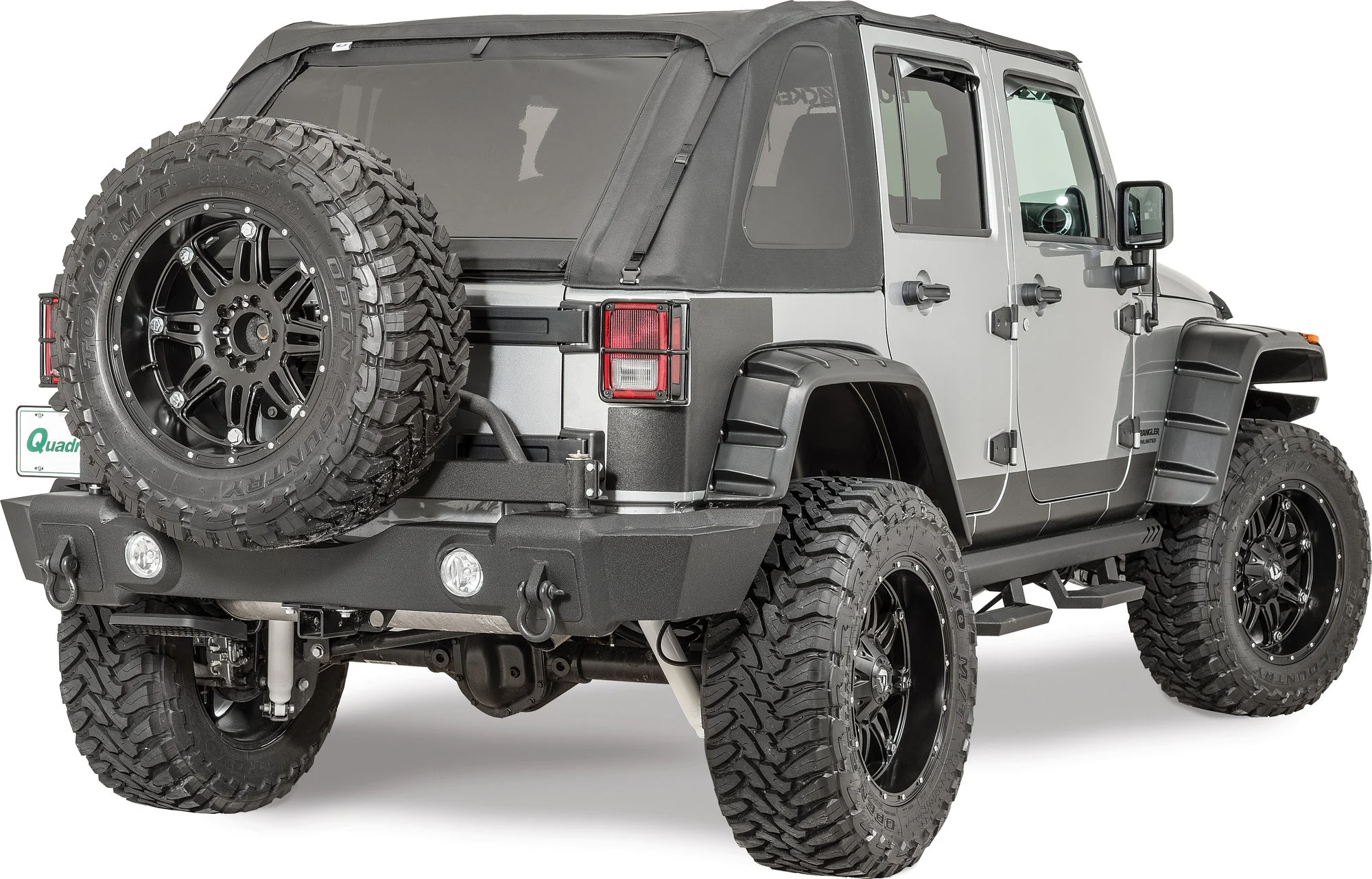 Rampage Products  Rear Recovery Bumper with Tire Carrier for 07-18 Jeep Wrangler JK