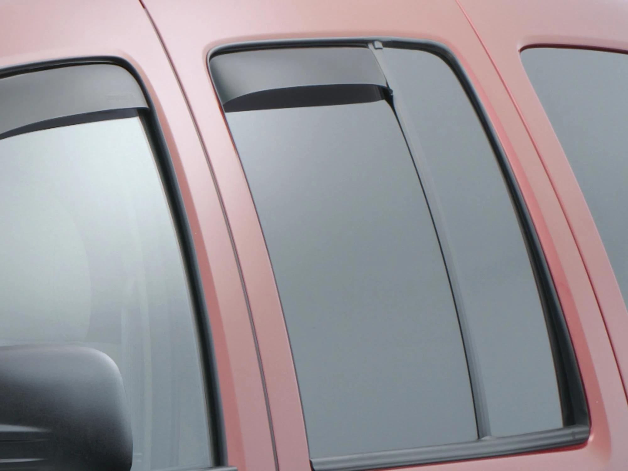 WeatherTech 81281 Rear Side Window Deflector Set in Dark Smoke for 02-07 Jeep Liberty KJ