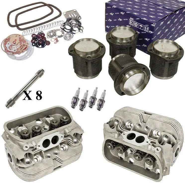 1679cc Air-cooled Vw Bug Engine Rebuild Kit, Top End Heads / Pistons