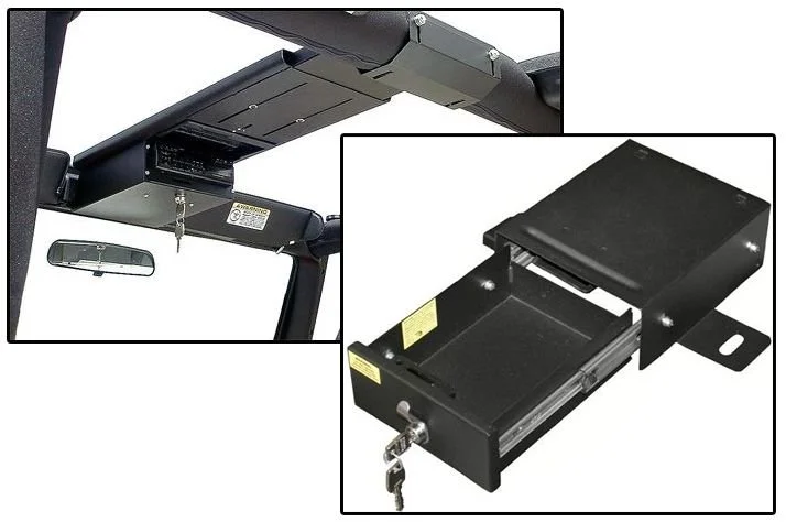 Tuffy 06 TJ/TJD Security Products Single Compartment Overhead Security Console & Conceal Carry Security Drawer for 03-06 Jeep Wrangler TJ & Unlimited (with flip seat)