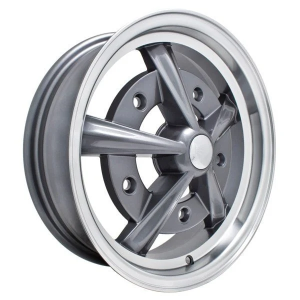 17" x 7" Vw Bug 5 Lug Anthracite Empi Raider Wheel Includes Cap-Valve Stem
