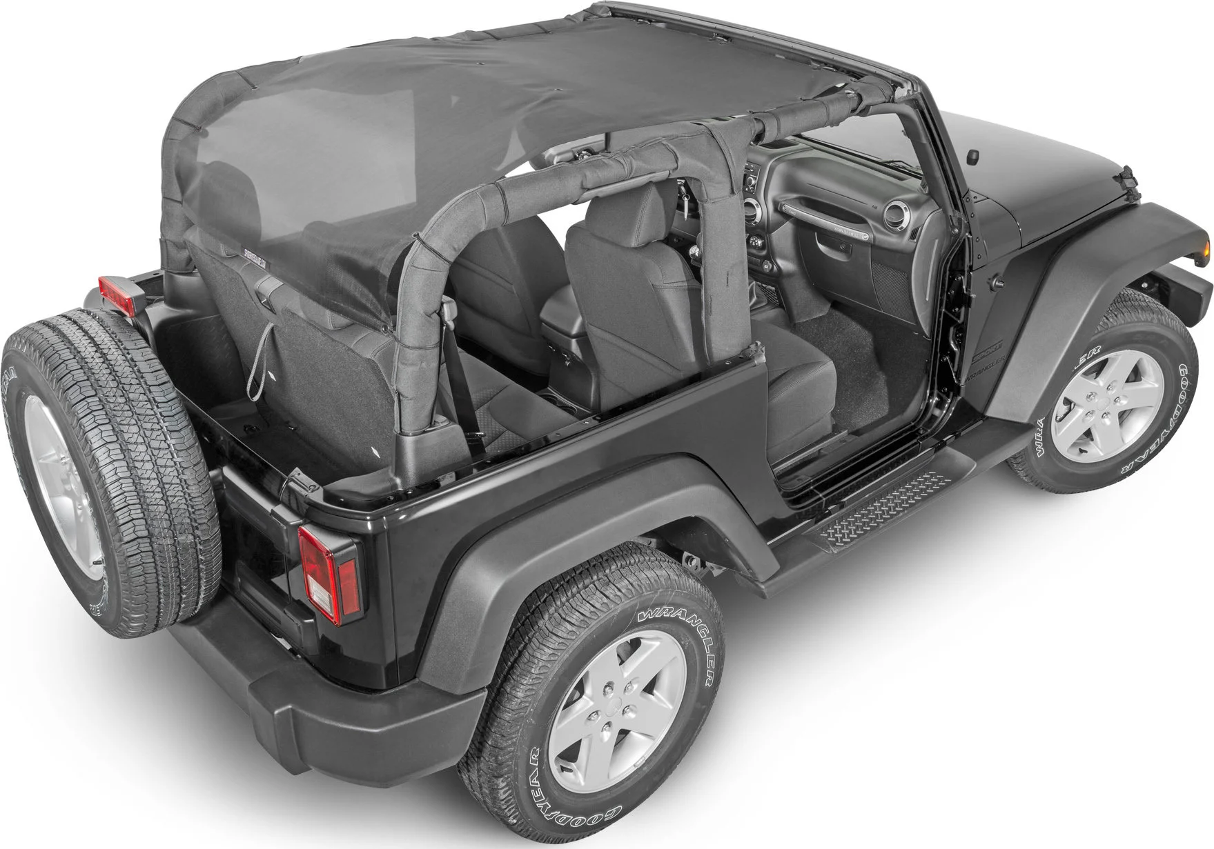 SpiderWebShade  SW1 JK2D Long Top for 07-18 Jeep Wrangler JK 2 Door