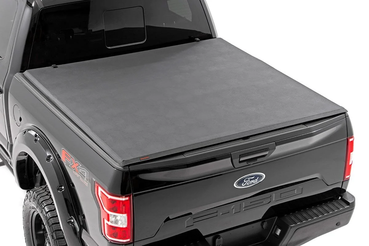 Bed Cover | Tri Fold | Soft | 6'7" Bed | Ford F-150 2WD/4WD | 2009-2014 | Rough Country | 41509650A