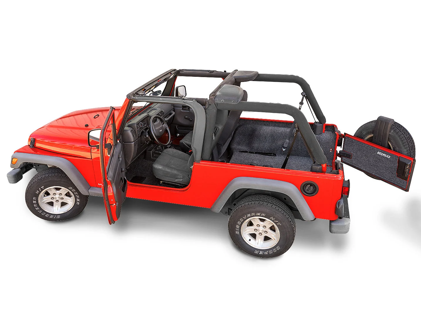 Bedrug  Premium Carpeted Floor Covering Kit with Cutouts for 04-06 Jeep Wrangler Unlimited LJ with Full Center Console