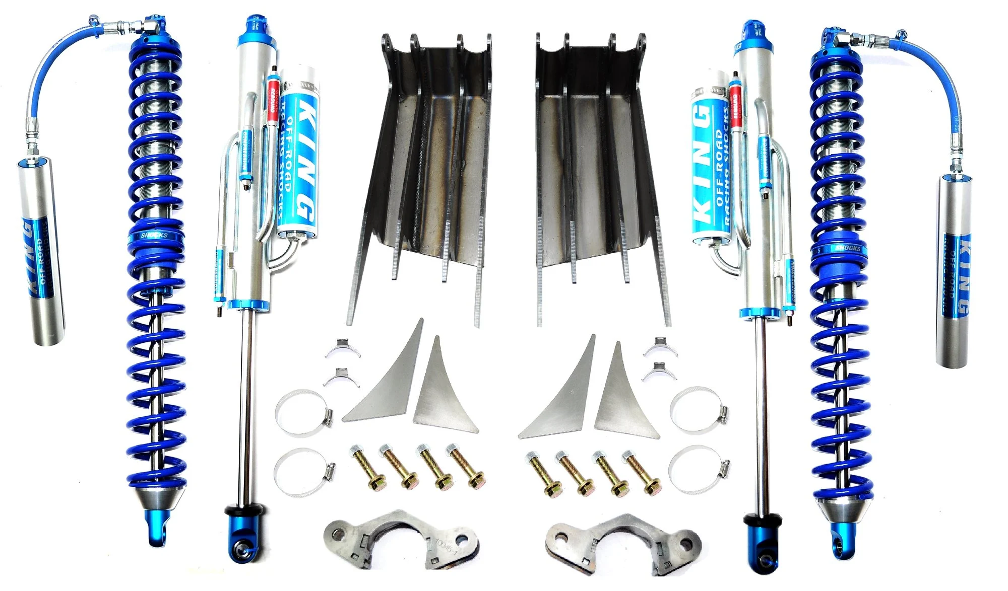EVO Manufacturing EVO-1010 Front Double Throwdown Suspension System with Shocks for 07-18 Jeep Wrangler JK with Dana 60 Front Axle