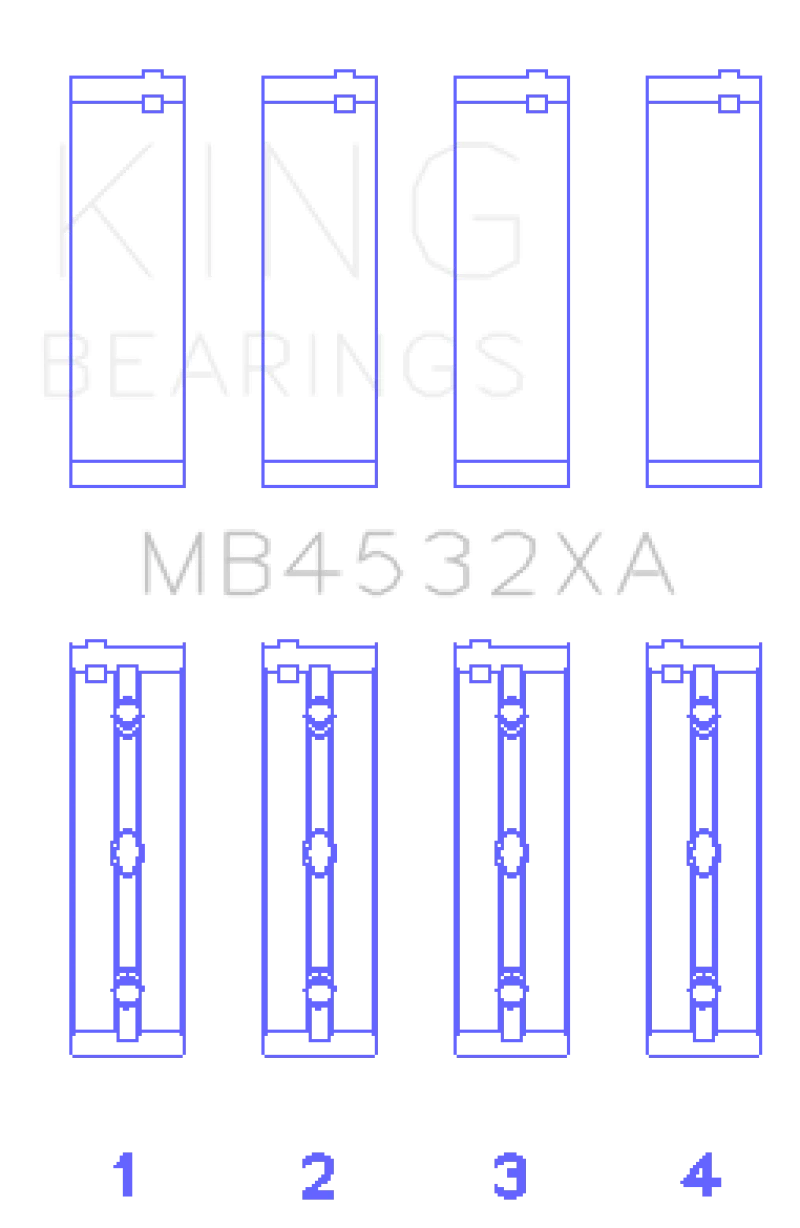 King Mercedes-Benz OM 642.822/36/910/20/30/70 Main Bearing Set