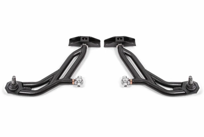 BMR 10-14 Ford Mustang Adj. Lower A-Arms w/ Delrin/Rod End / 19mm Tall Ball Joint - Black Hammertone