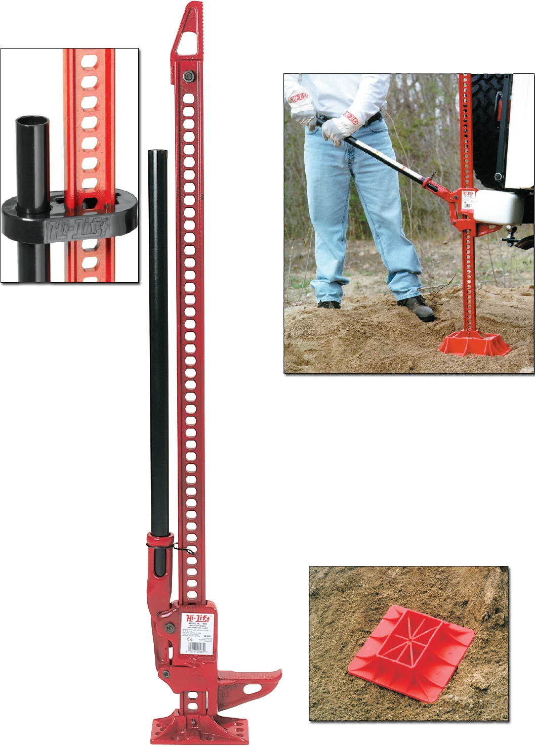 Hi-Lift  Jack with Handle Keeper & Off Road Base