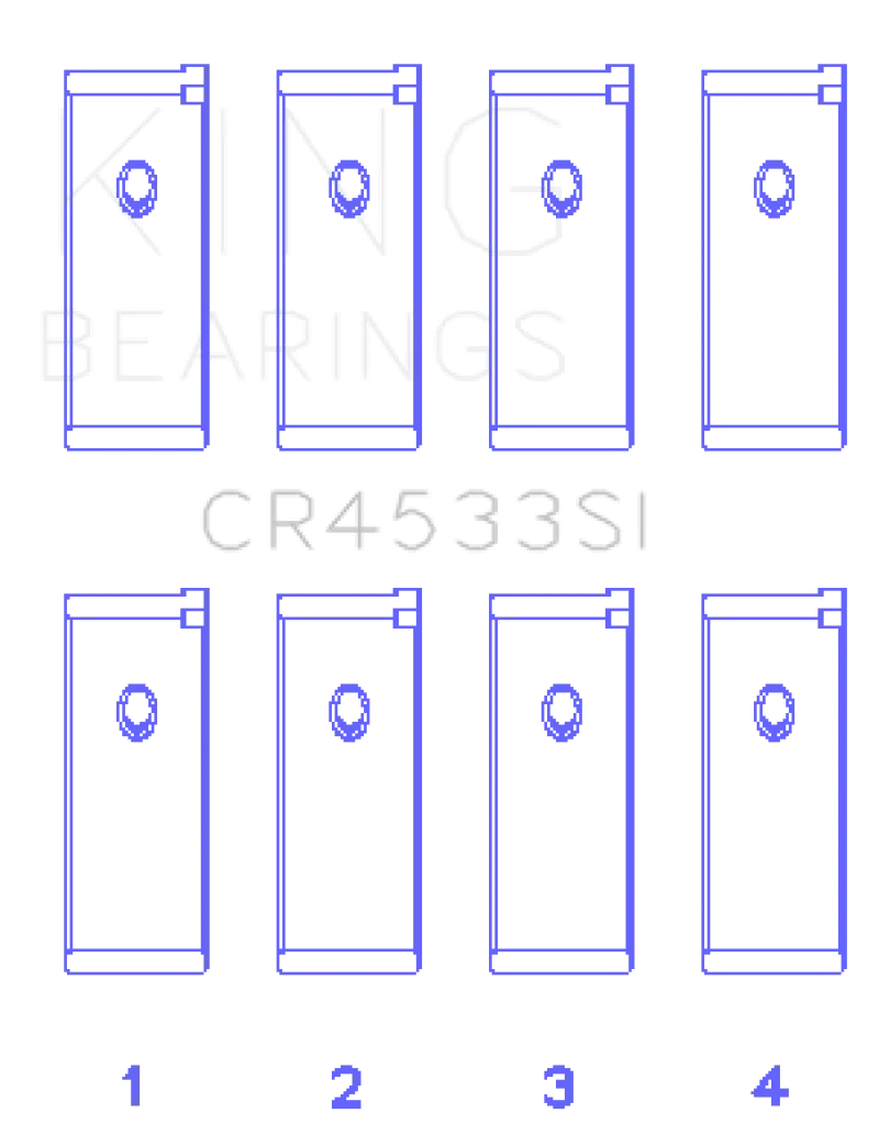King Nissan QR25DE DOHC 16 Valves (Size +0.25) Rod Bearing Set