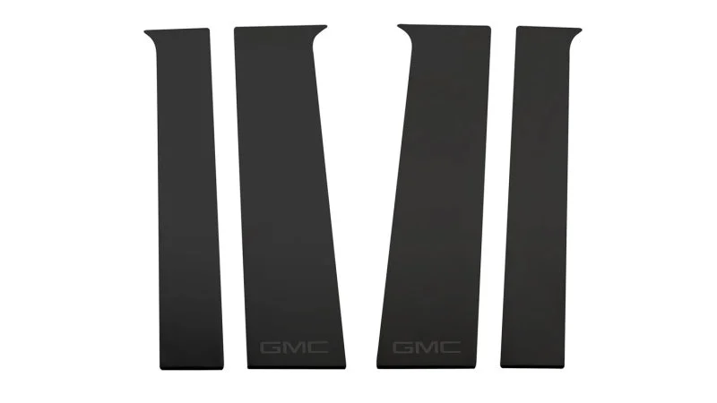 Putco 2020 GMC Sierra HD - GMC Etching - Crew Cab / Dbl Cab (6pcs) Black Platinum Pillar Posts