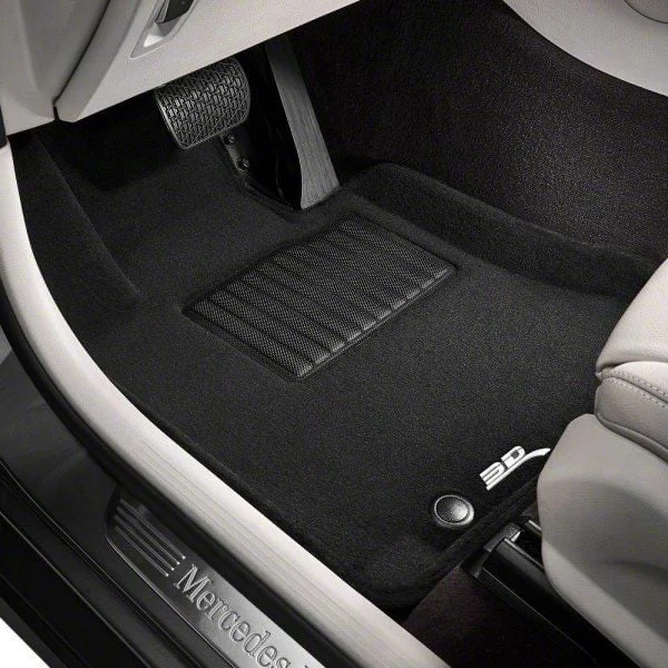 3D MAXpider Elegant Perfect Fit Carpet Front and Rear Floor Liners; Black (15-26 F-150 SuperCrew)