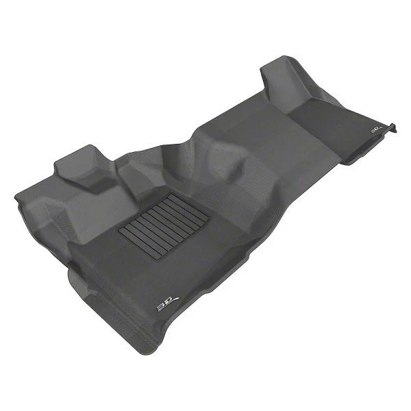 3D MAXpider KAGU Series All-Weather Custom Fit Front and Rear Floor Liners; Black (11-16 F-250 Super Duty Regular Cab)