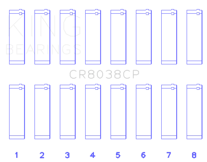 King 03-09 Ford Powerstroke V8 6.0L Diesel (Size +.25mm) Connecting Rod Bearing Set