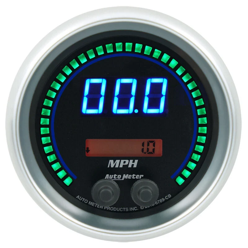 Autometer 85.7mm Black Switchable 260 MPH / 260 KM/H Speedometer Cobalt Elite Digital Gauge