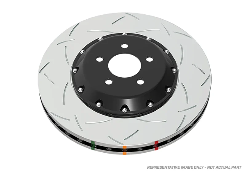 DBA 05-10 Ford Mustang GT V8 Shelby Edition Front Slotted 5000 Series 2 Piece Rotor w/ Black Hat
