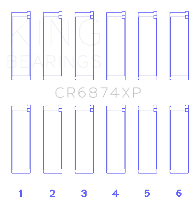 King Subaru EZ30/EZ30D (Size STDX) Performance Rod Bearing Set