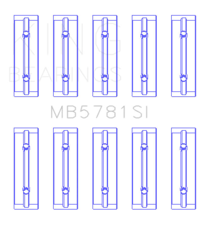 King Engine Bearings Nissan Mr18DE/Mr20DE Renault M4R 700/01/04 (Size +0.50mm) Main Bearing Set