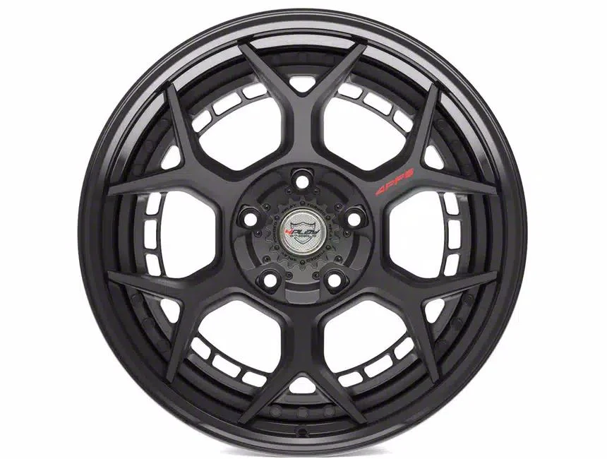 4Play 4PF6 Matte Black Center with Gloss Black Barrel 5-Lug Wheel; 20x9; 0mm Offset (05-11 Dakota)