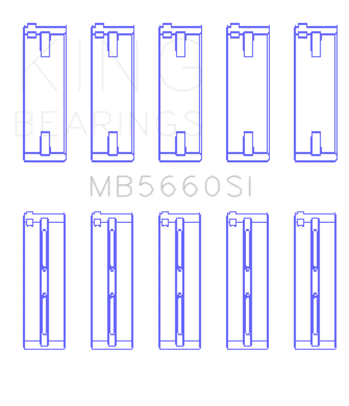 King Engine Bearings Audi/VW Bbz/CAxa/CAva/Azd (Size +0.50mm) Main Bearing Set