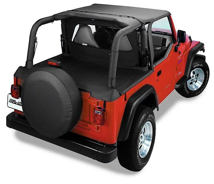Bestop  Header Bikini Top, Windjammer & Duster Deck Cover Combo for 03-06 Jeep Wrangler TJ with Factory Soft Top