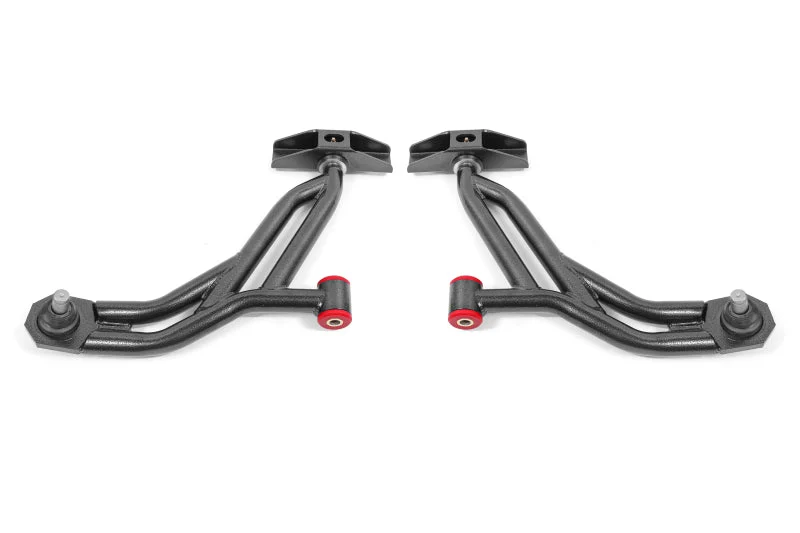BMR 10-14 Ford Mustang / Shelby GT500 Non-Adj. Lower A-Arms (Poly/Delrin) - Black Hammertone
