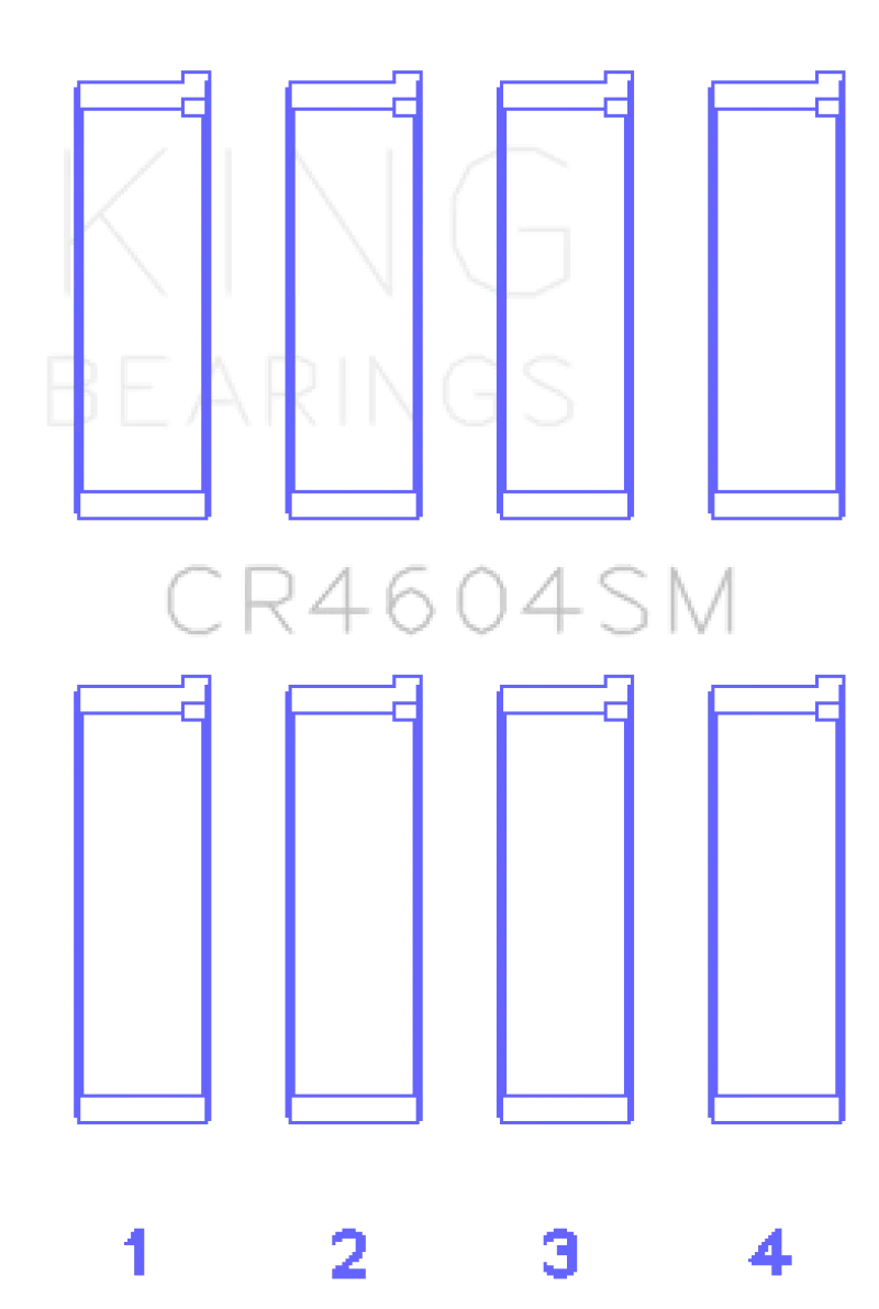 King Ford 2.3L Duratec / Mazda L3-VDT MZR Turbo (Size + 0.5) Con Rod Bearing Set