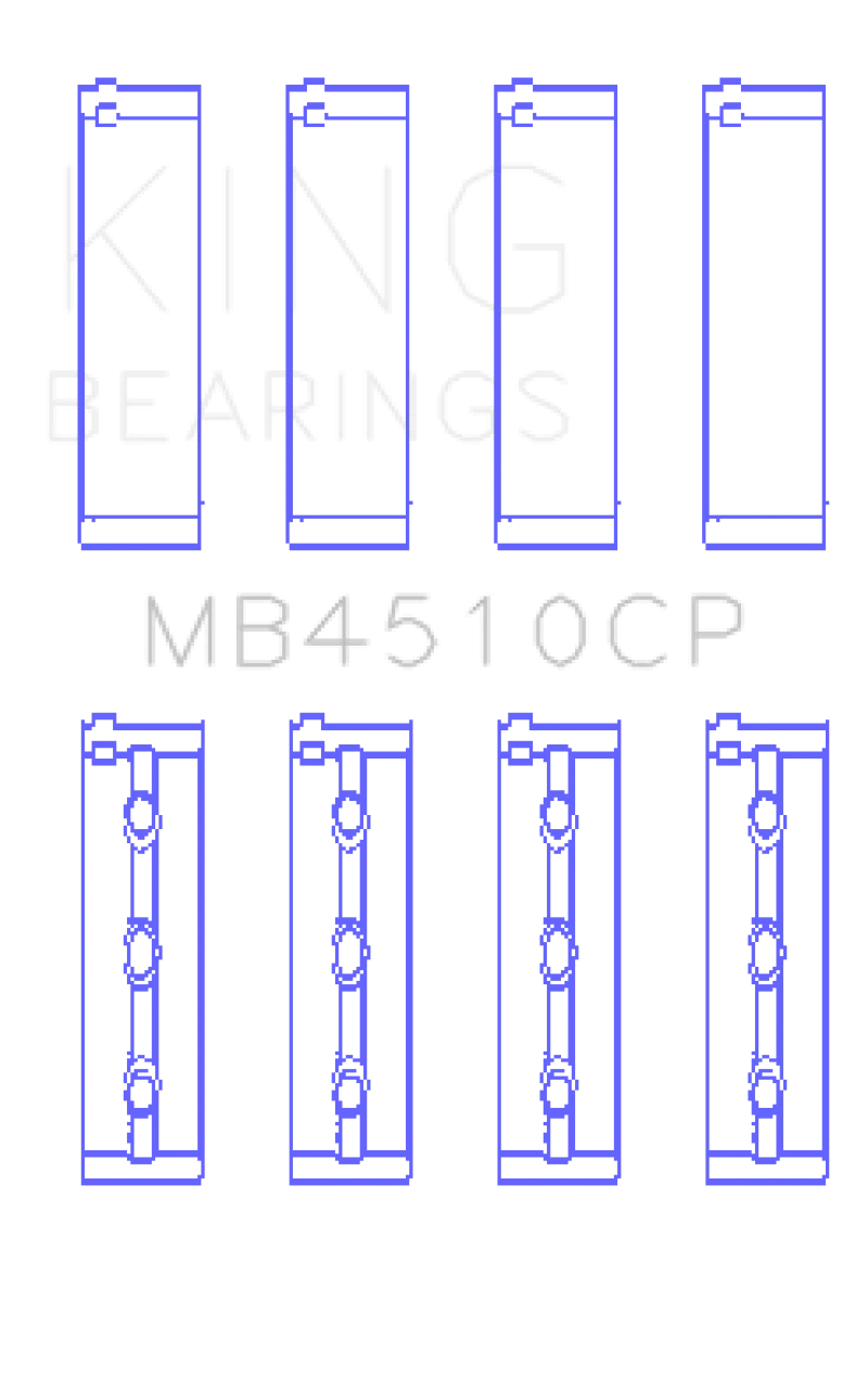King Nissan VQ40DE 4L V6 (Size 0.25) Performance Main Bearing Set
