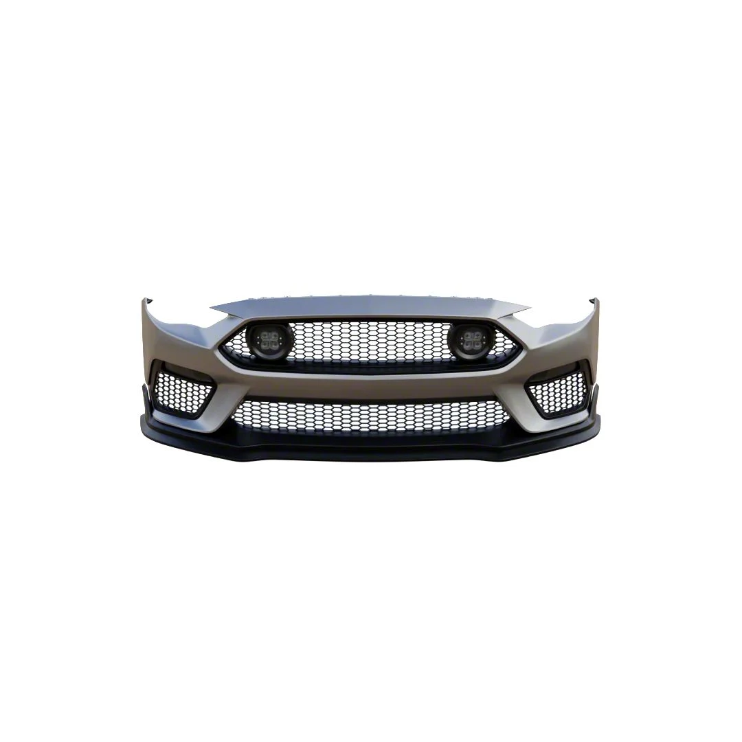 777 Performance Mach 1 Style Front Fascia with Clear GTE Lights; Unpainted (15-17 Mustang GT, EcoBoost, V6)