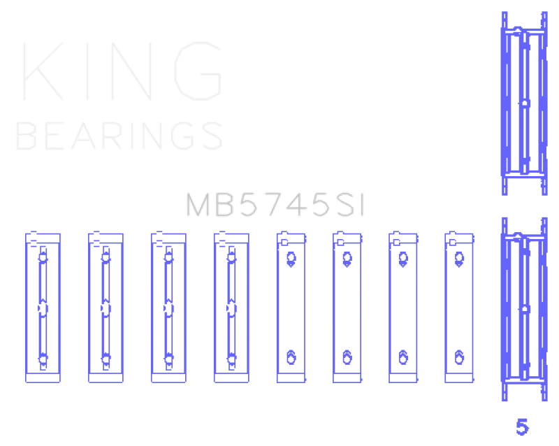 King Subaru FA/FB (Size 0.50 Oversized) Main Bearing Set