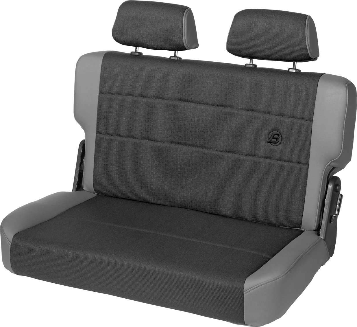 Bestop  TrailMax II Fold & Tumble Rear Bench Seat in Fabric for 55-95 Jeep CJ5, CJ6, CJ7, CJ8 Scrambler & Wrangler YJ