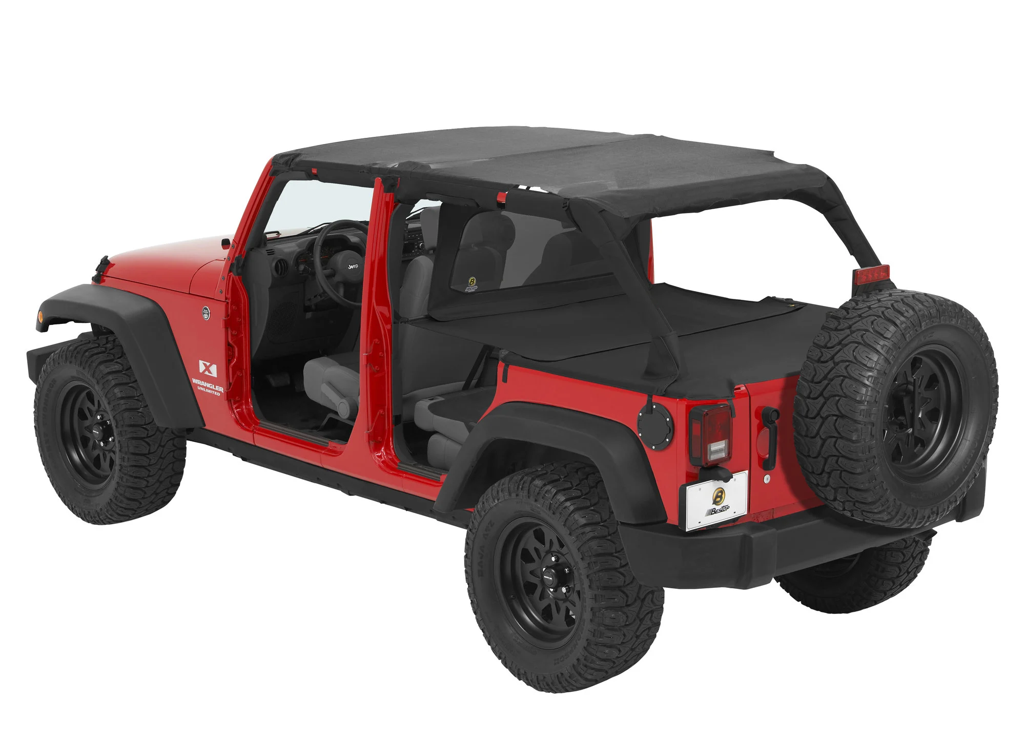 Bestop  Duster, Extension & Windjammer with Mesh Safari Bikini for 07-09 Jeep Wrangler Unlimited JK 4 Door