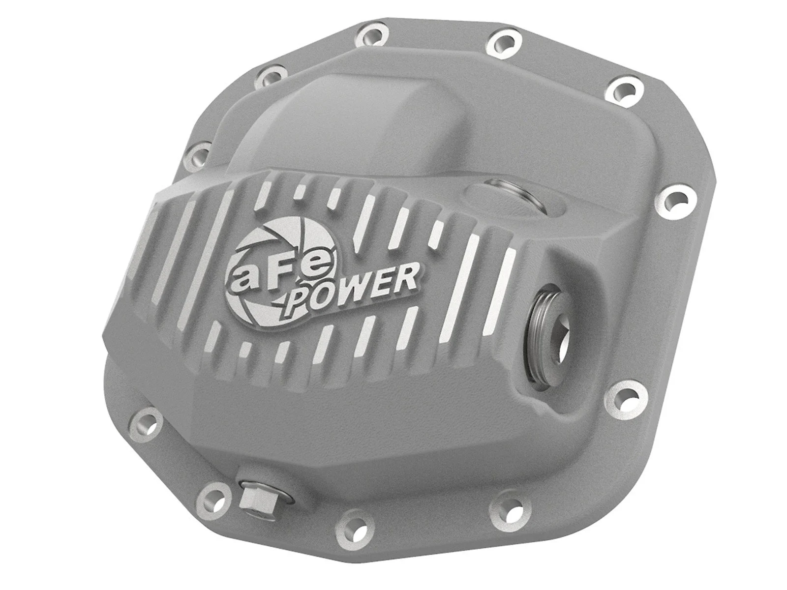 aFe Power 46-71010A Street Series Front Differential Cover in Raw Finish for 18-20 Jeep Wrangler JL with Dana 30 Front Axle