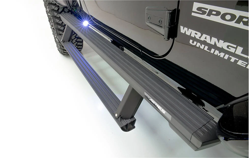 Aries 3036571 ActionTrac Powered Running Boards for 18-26 Jeep Wrangler JL Unlimited