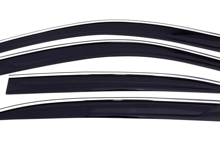 AVS 794065 Window Deflector Ventvisor Low-Profile 4PC. Set in Smoke with Chrome Trim for 14-19 Jeep Cherokee KL