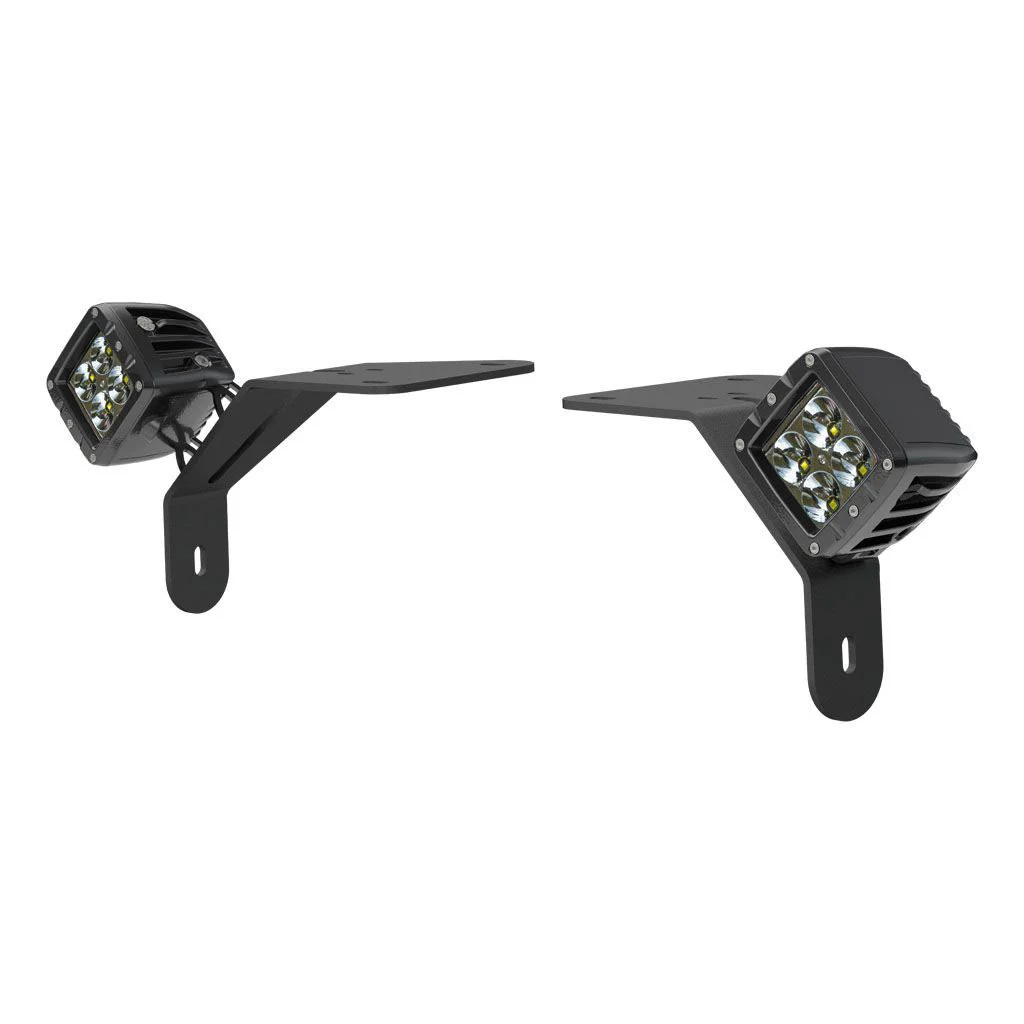 Aries 1501305 Windshield LED 2" Cube Lights & Brackets for 18-20 Jeep Wrangler JL & Gladiator JT