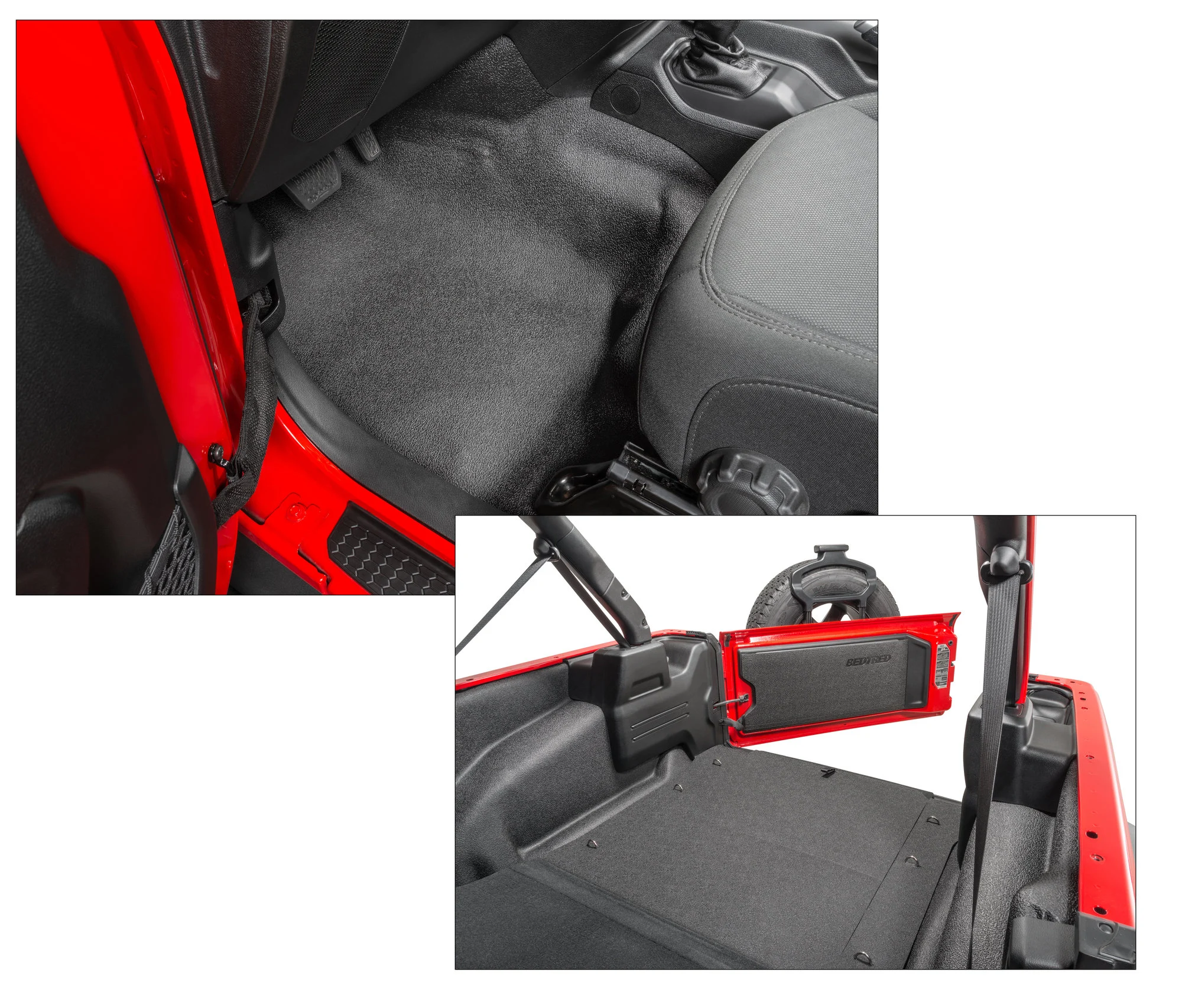 Bedrug  BedTred Premium Molded Front & Rear Floor Liner Kit for 18-20 Jeep Wrangler JL Unlimited