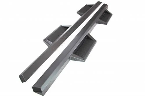 Black Horse Offroad IM-JEJL4D Impact Drop Heavy Duty Side Steps in Grey for 18-23 Jeep Wrangler JL Unlimited