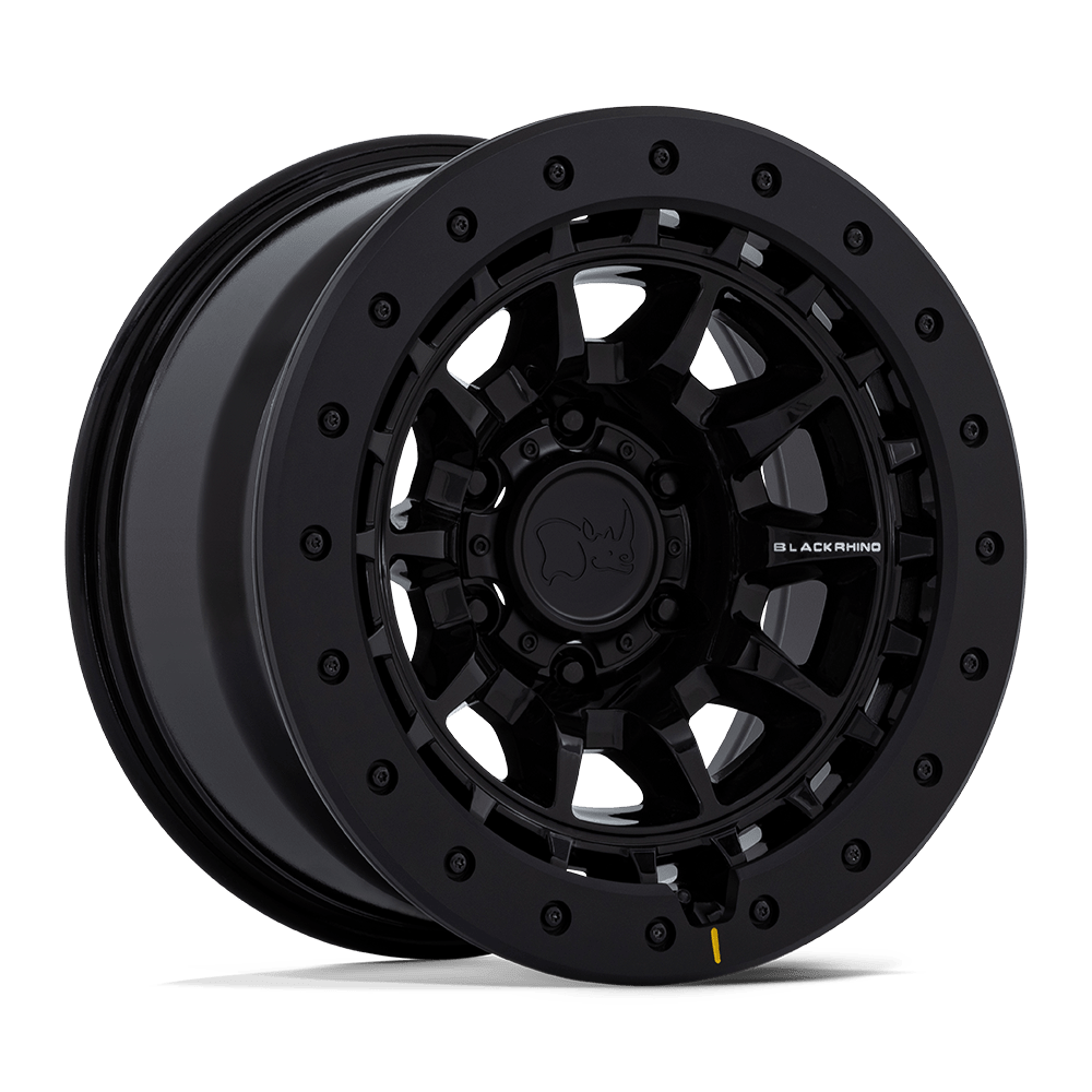 Black Rhino Hard Alloys  TUSK 17x8.5 5x5 in Gloss Black 4.36 BS (-10mm) for 18-24 Jeep Wrangler JL and Gladiator JT