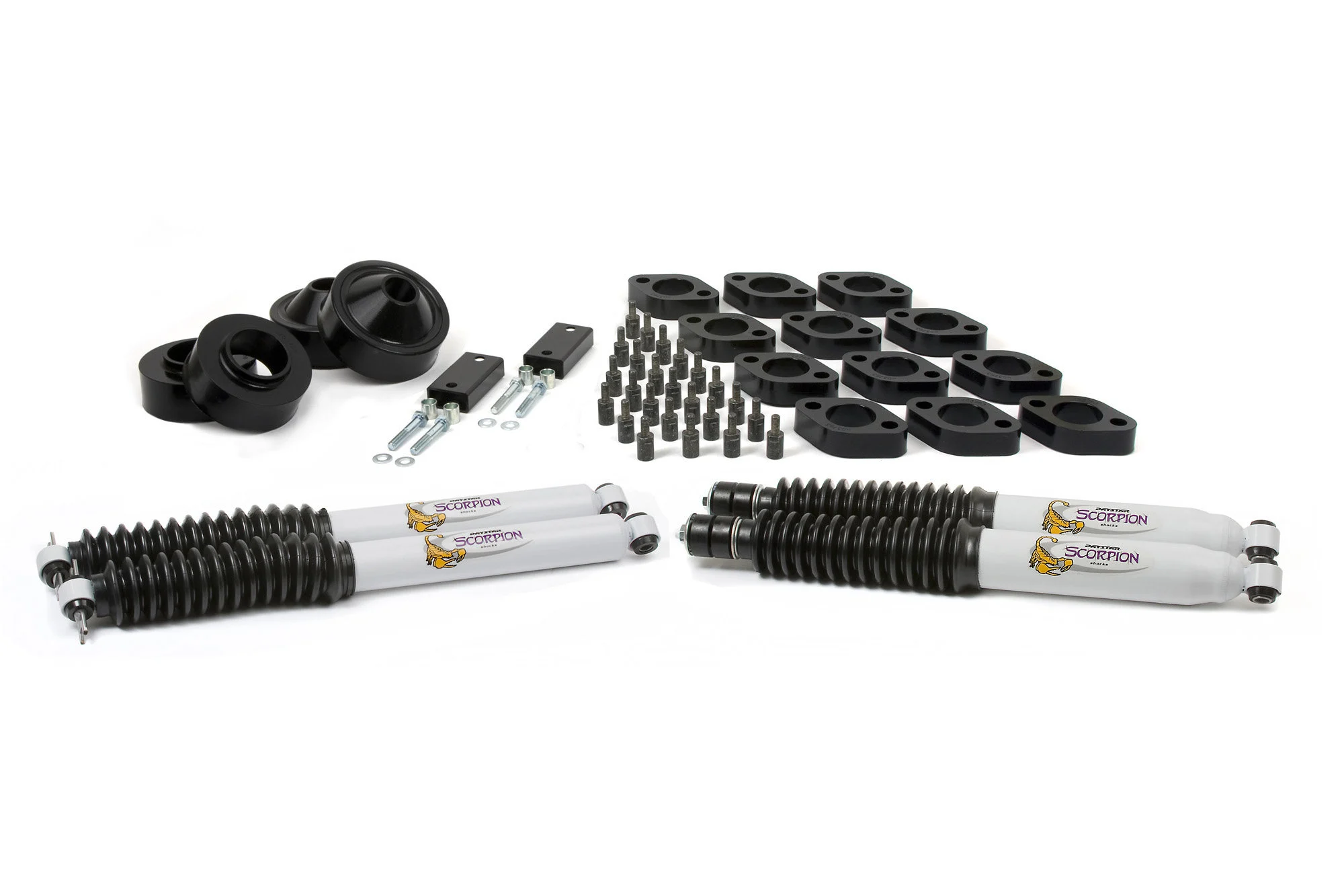Daystar KJ09161BK 2-3/4" Combination Kit with 1-3/4" lift, 1" Body Lift, & Scorpion Shocks for 07-18 Jeep Wrangler JK & Unlimited JK